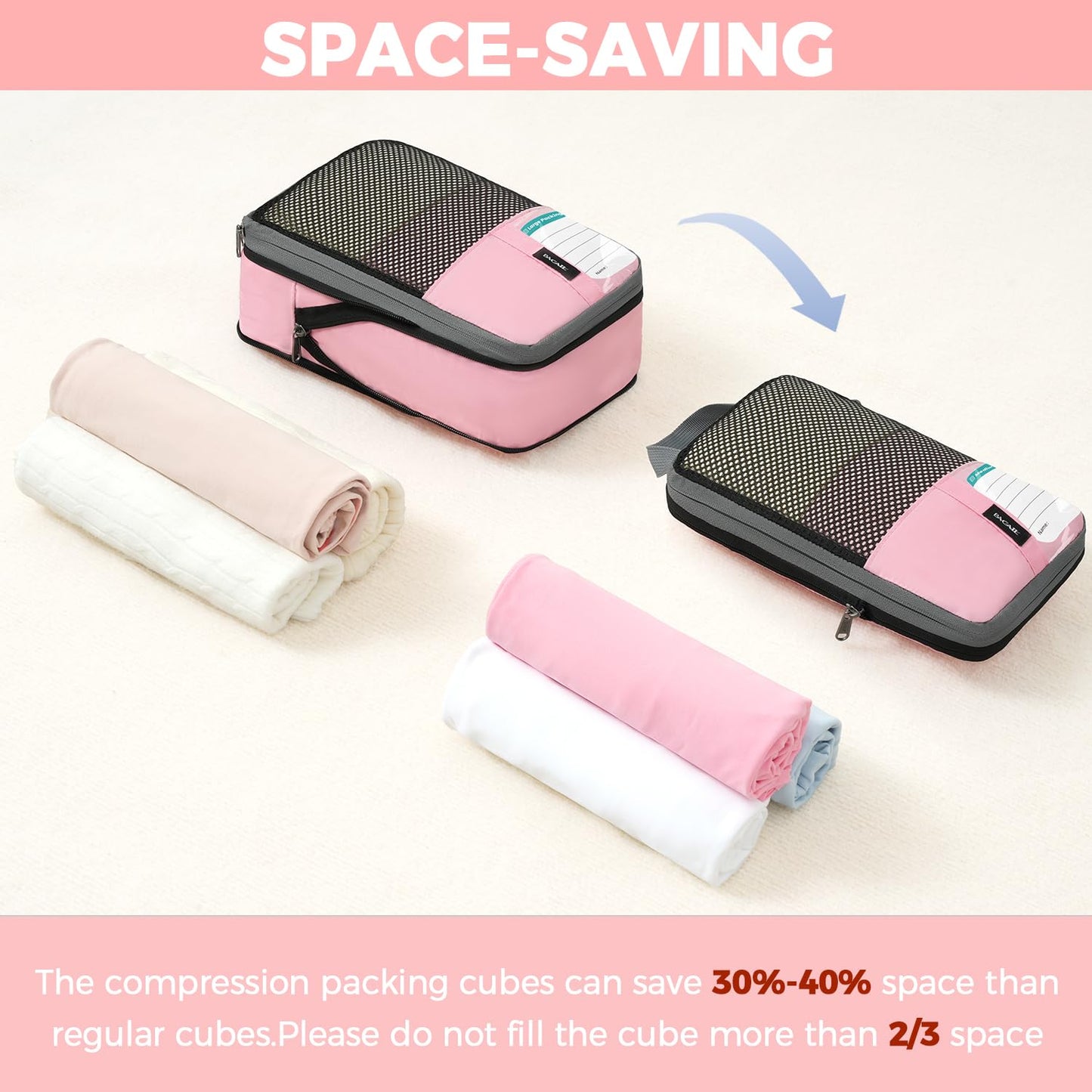 BAGAIL Expandable Travel Compression Cubes Set