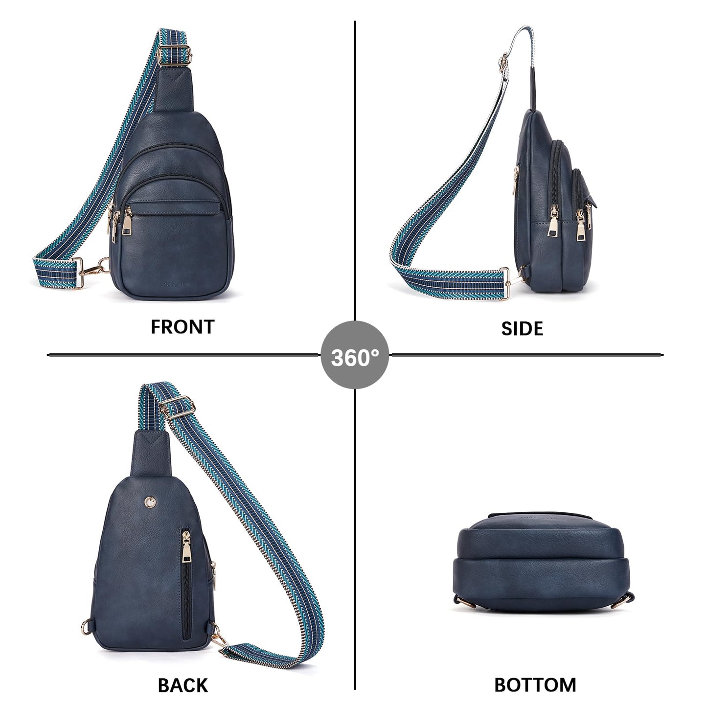 BOSTANTEN Chic Leather Crossbody Sling Bag