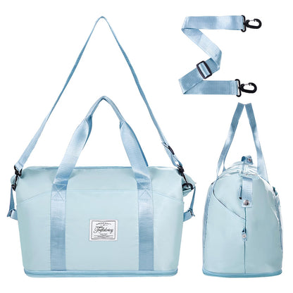 Pink Expandable Travel Duffel with Wet Pocket