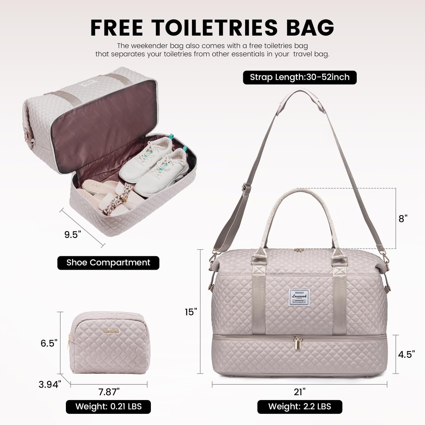 LOVEVOOK All-in-One Duffle: Travel & Gym Ready