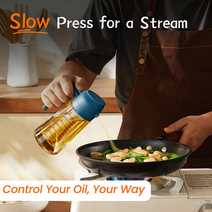 SprayMaster Duo: 16oz Olive Oil Dispenser - Black