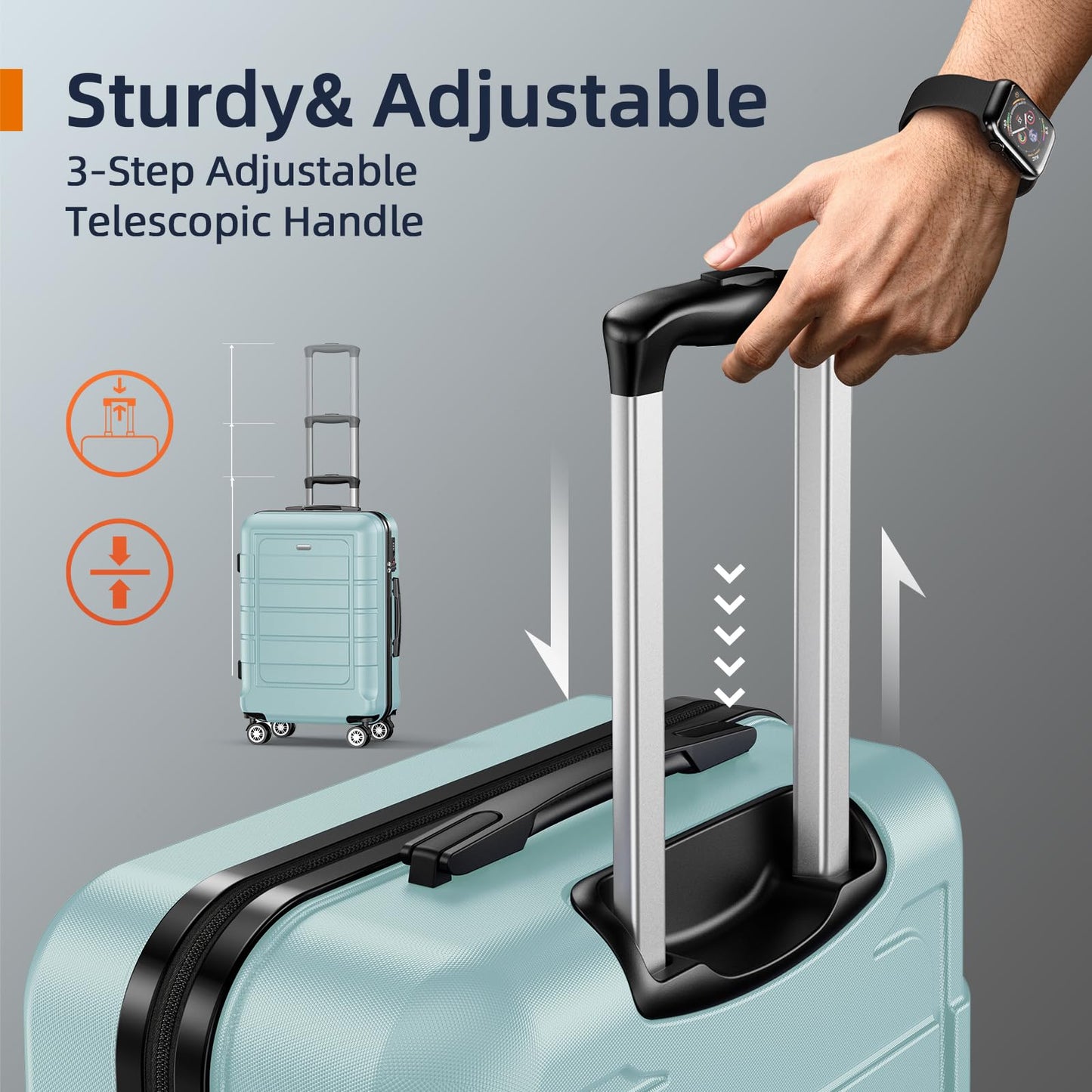 Expandable ShowKoo Suitcase - Durable & TSA Lock