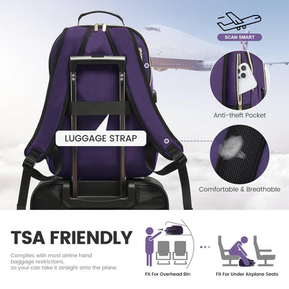 Chic Leather Laptop Backpack for Women - LoveVook