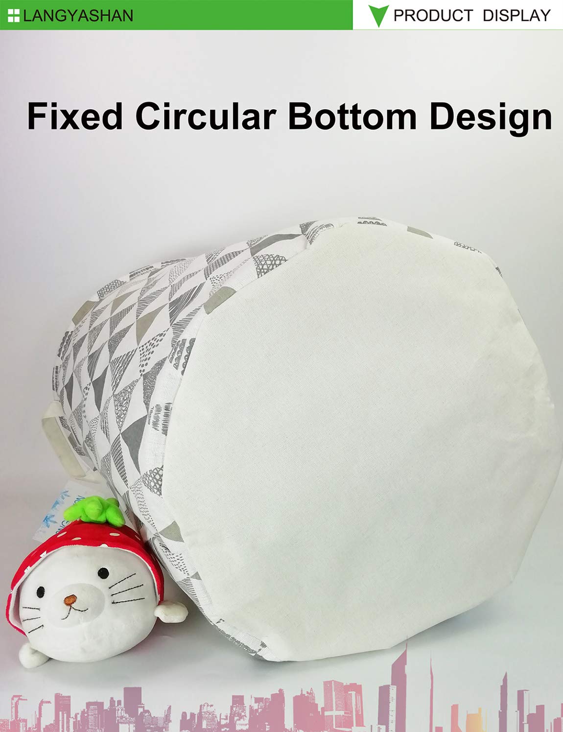 Collapsible Canvas Hamper by LANGYASHAN