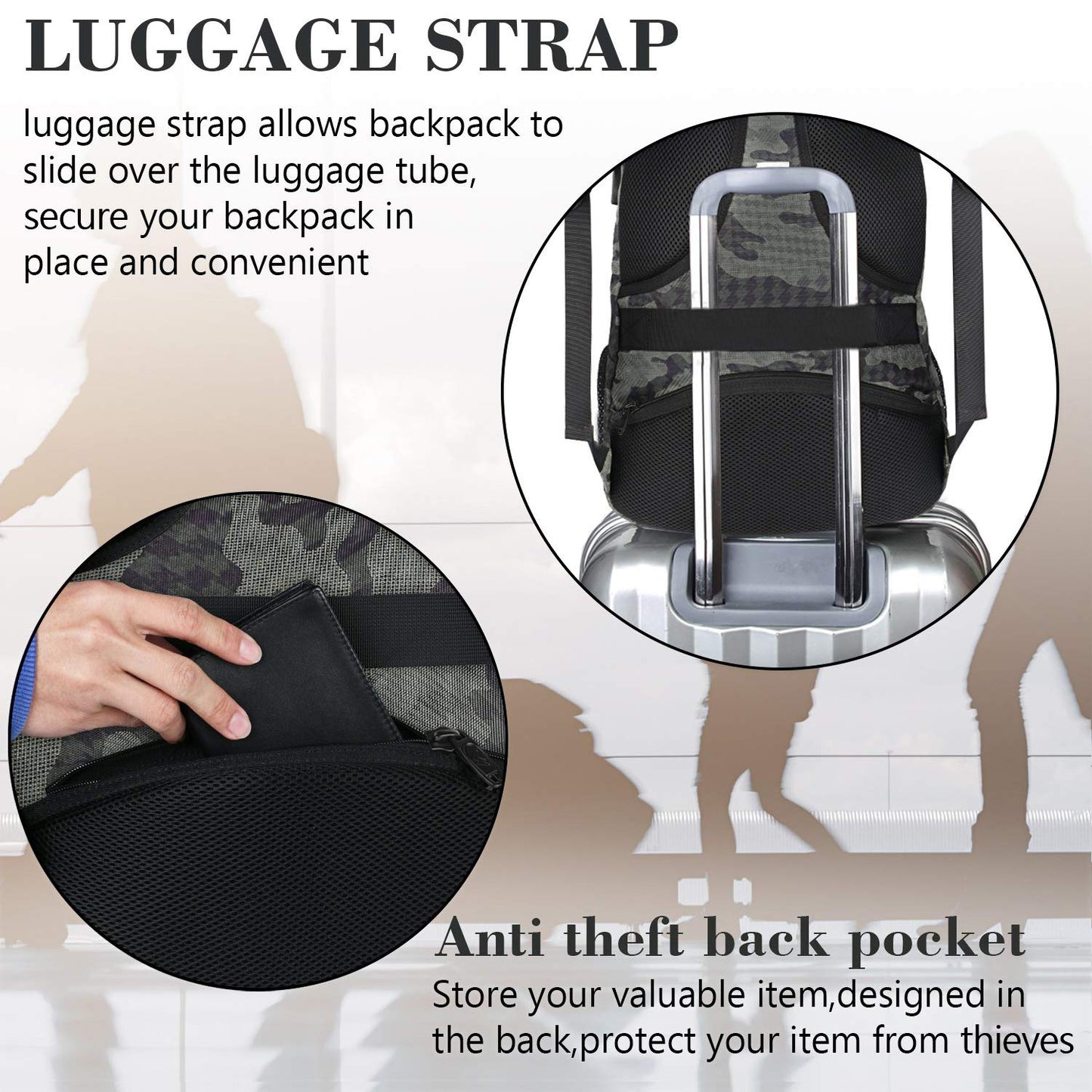 MATEIN SleekGuard Laptop Backpack with USB Port