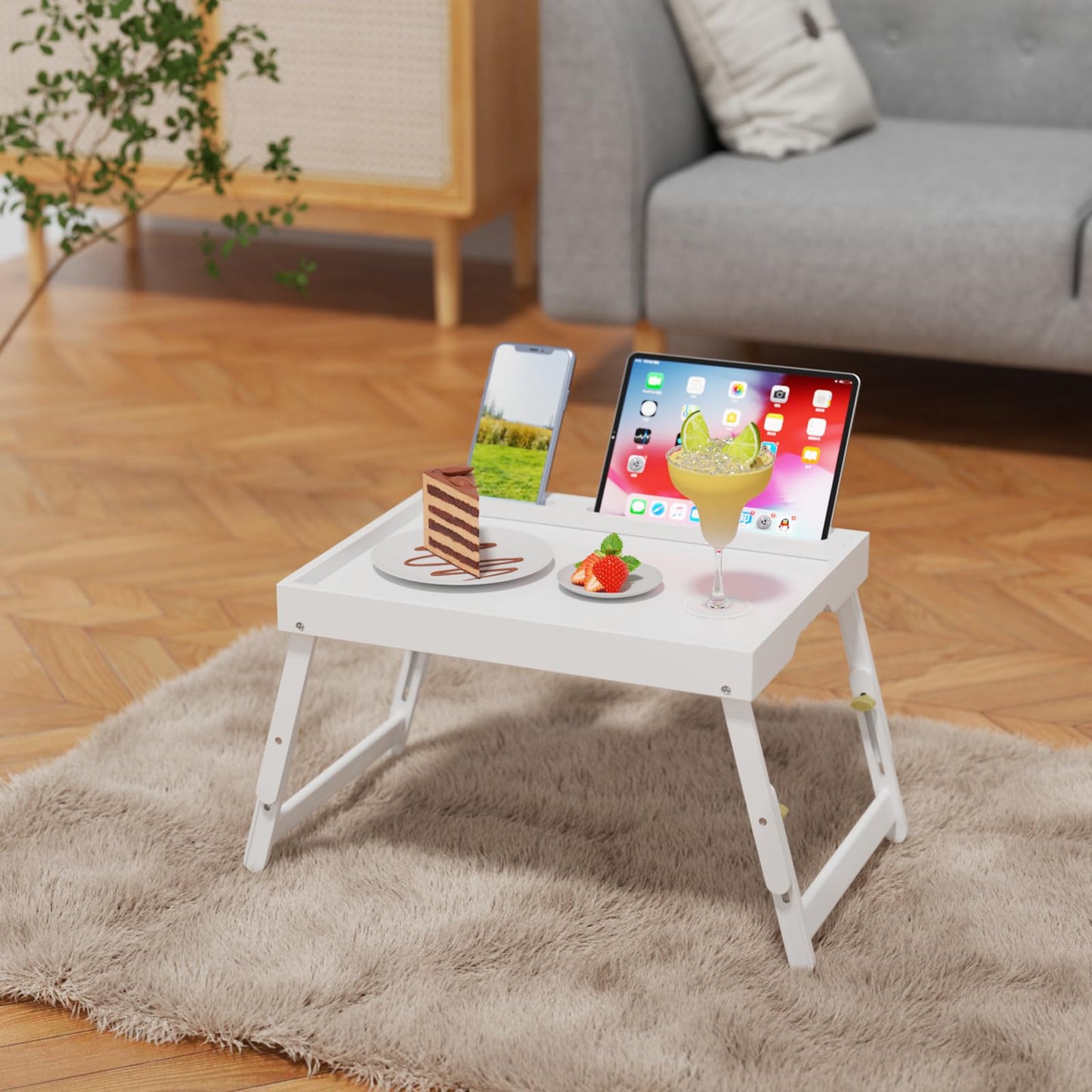 Artmeer Bamboo Foldable Bed & Laptop Tray - 2 Pack