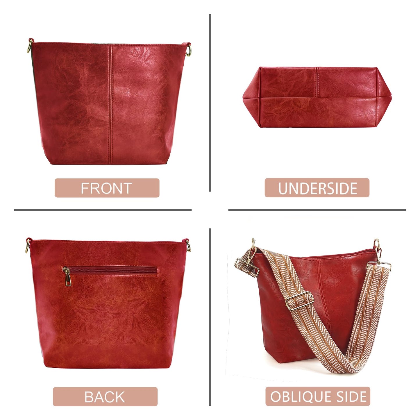 ChicHobo Vegan Leather Crossbody Bag with Strap