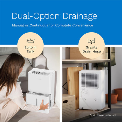 hOmeLabs Smart 50 Pint Dehumidifier 7000 Sq Ft