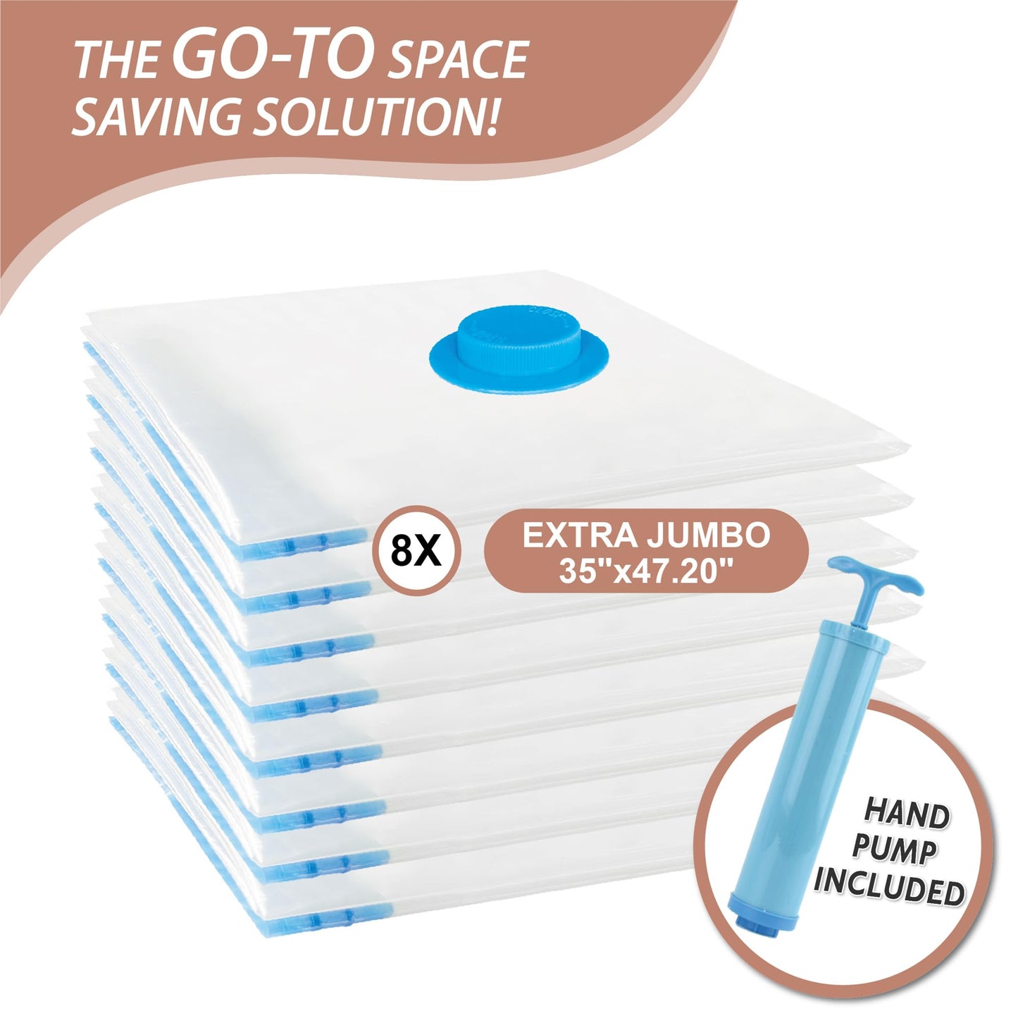 CozyVac Travel Bags with Pump - 6 Pack Space Savers