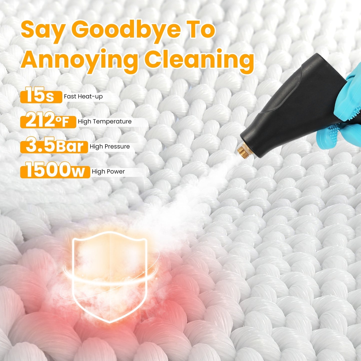 JetClean Pro: 1500W Handheld Cleaner with 8 Tools