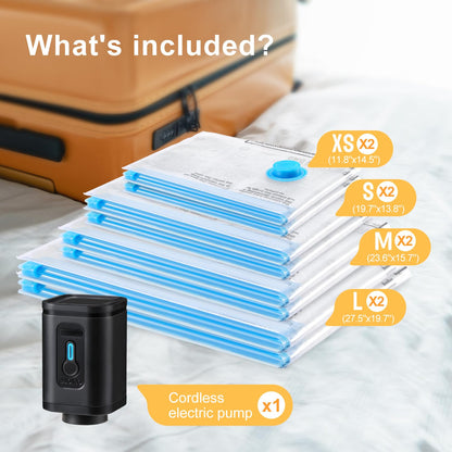 Vacuum Space Saver Bags - 6 Pack Travel Combo