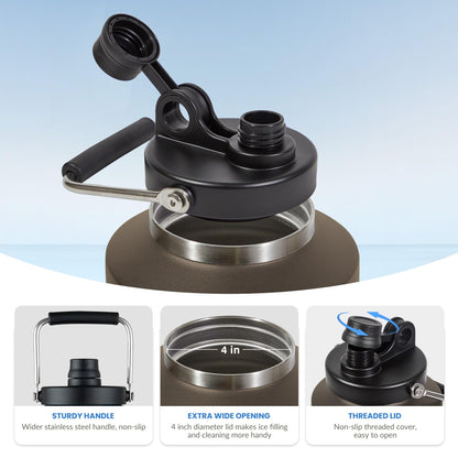 HydraGuard 128oz: Dual-Vacuum Stainless Water Jug