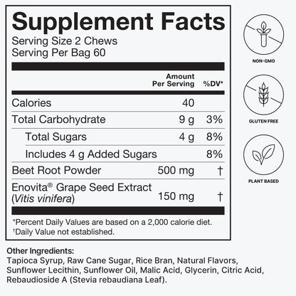 SuperBeets Heart Chews: Pomegranate Berry Boost