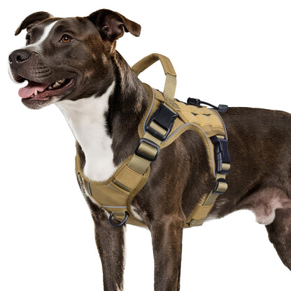 GuardianGrip Tactical Dog Vest - Large, Reflective, Green
