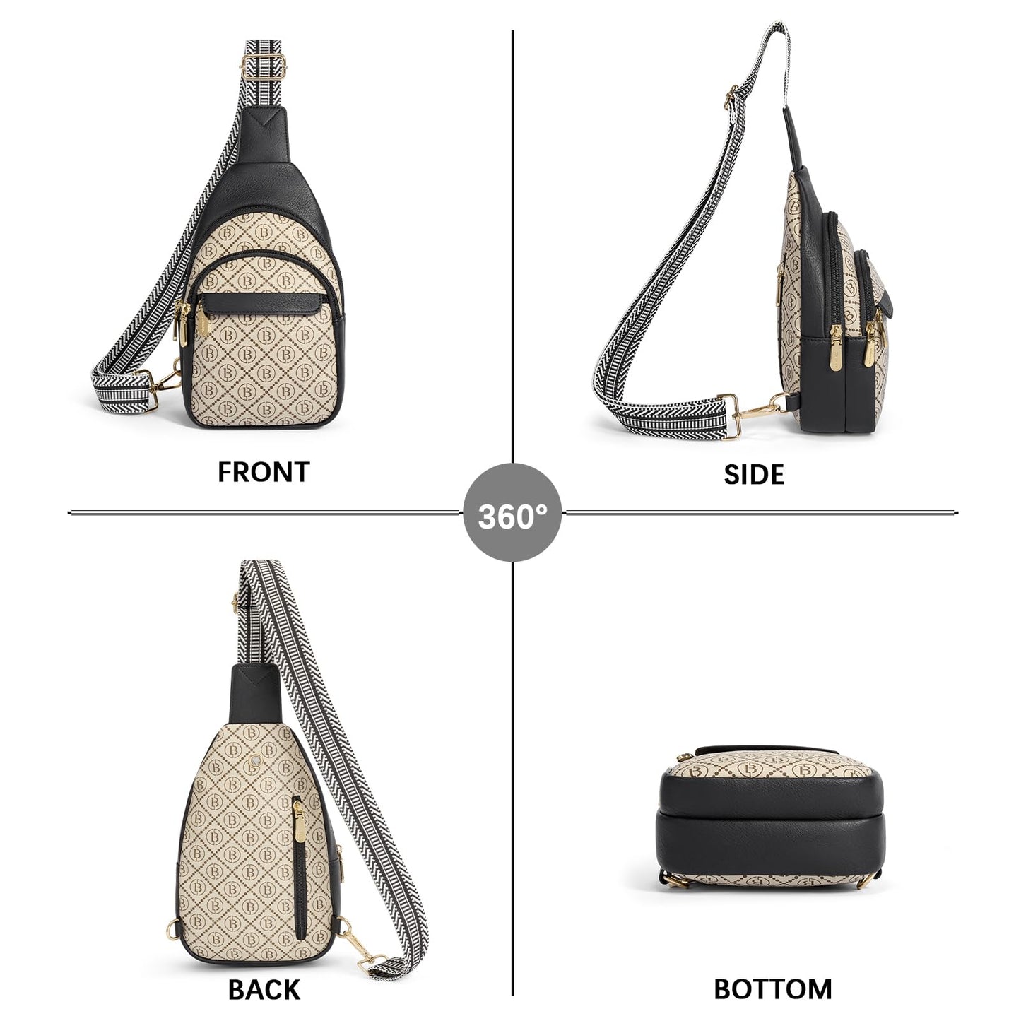 BOSTANTEN Chic Leather Crossbody Sling Bag