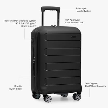 Traveler's Choice Indestructible 22 Spinner Carry-on