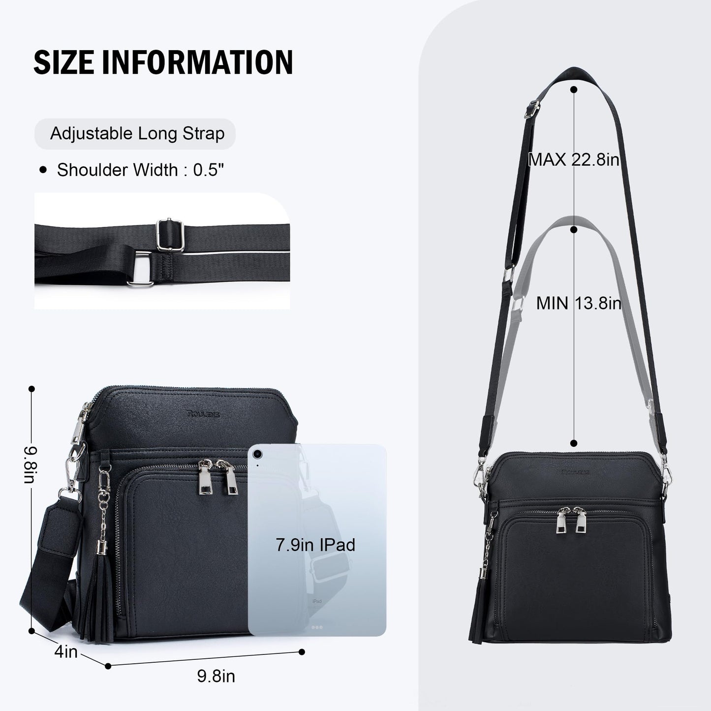 Tassel Charm Crossbody Bag for Women