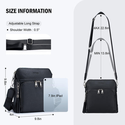 Tassel Charm Crossbody Bag for Women