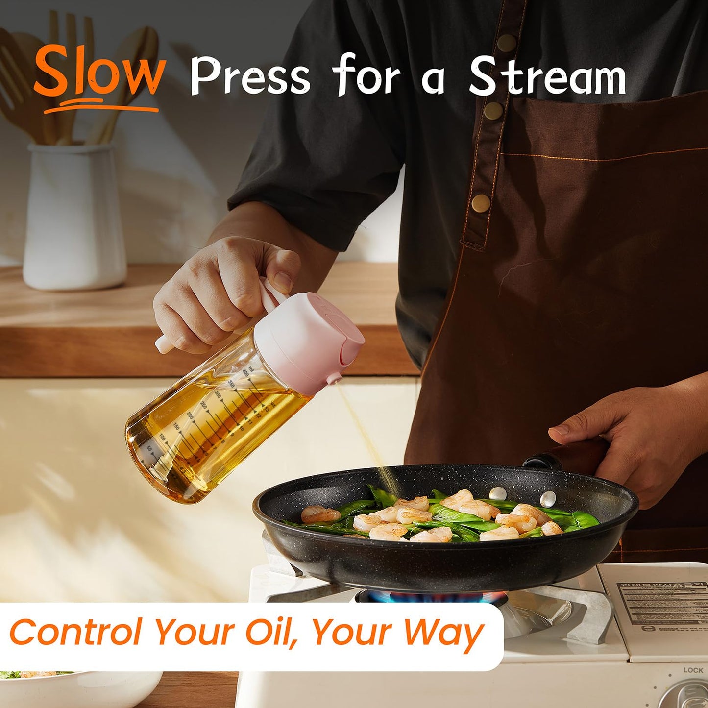 SprayMaster Duo: 16oz Olive Oil Dispenser - Black