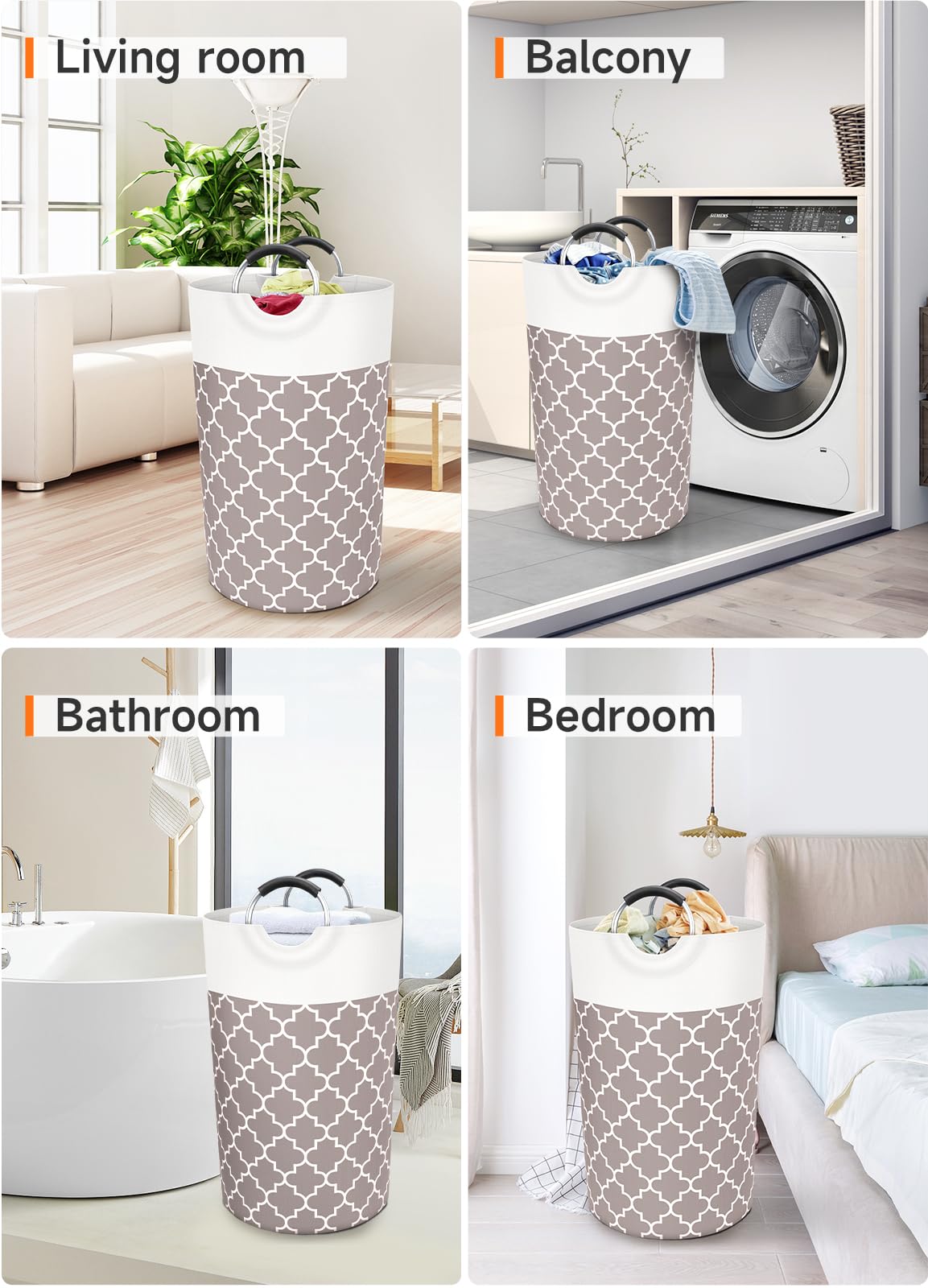 Collapsible Hamper Bag - Grey