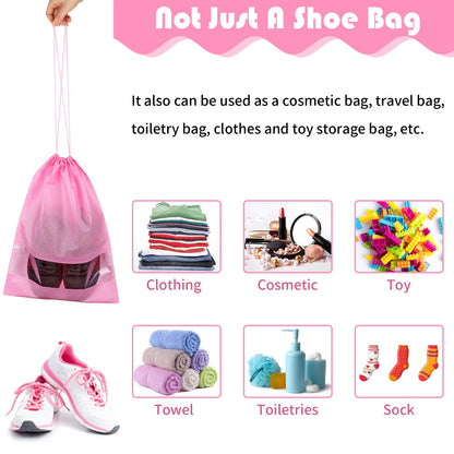Travel Clear Shoe Bags - 5 Pack Waterproof Storage
