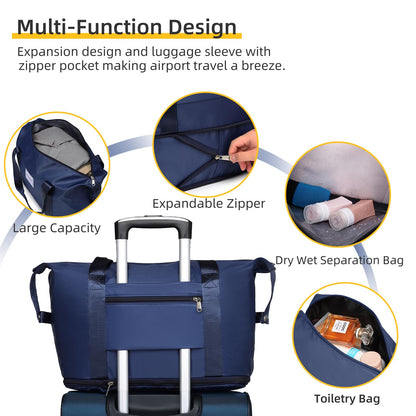 LARVENDER Expandable 5-Piece Spinner Luggage Set