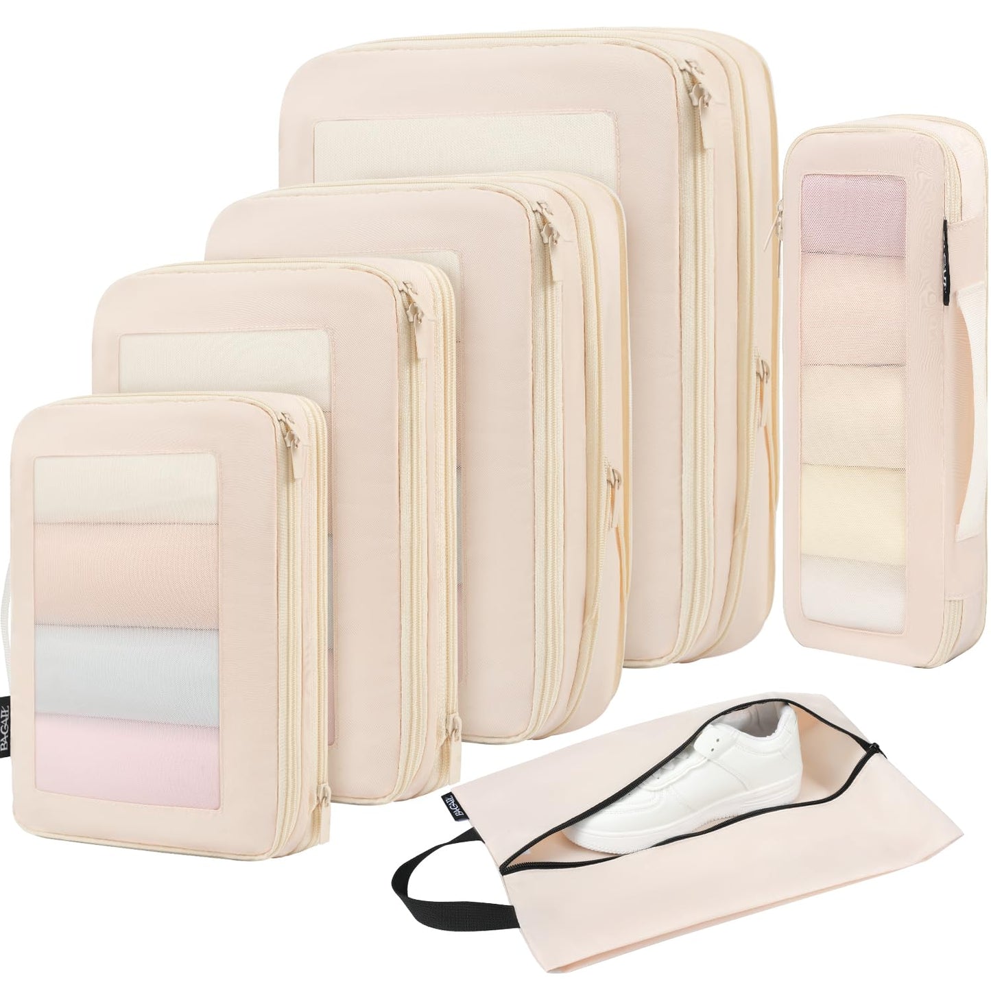 BAGAIL Expandable Travel Compression Cubes Set