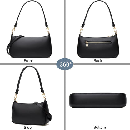 Retro Vegan Leather Shoulder Bag