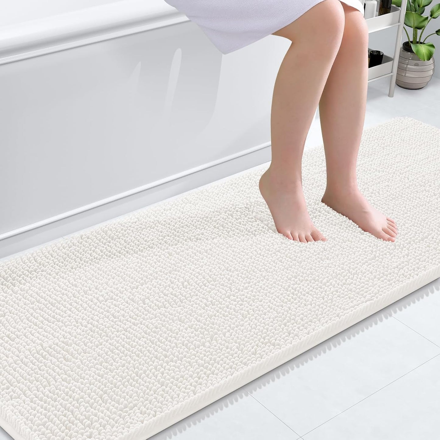 OLANLY Luxe Chenille Bath Mat - Quick Dry & Soft