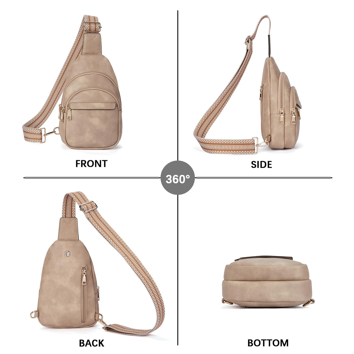 BOSTANTEN Chic Leather Crossbody Sling Bag