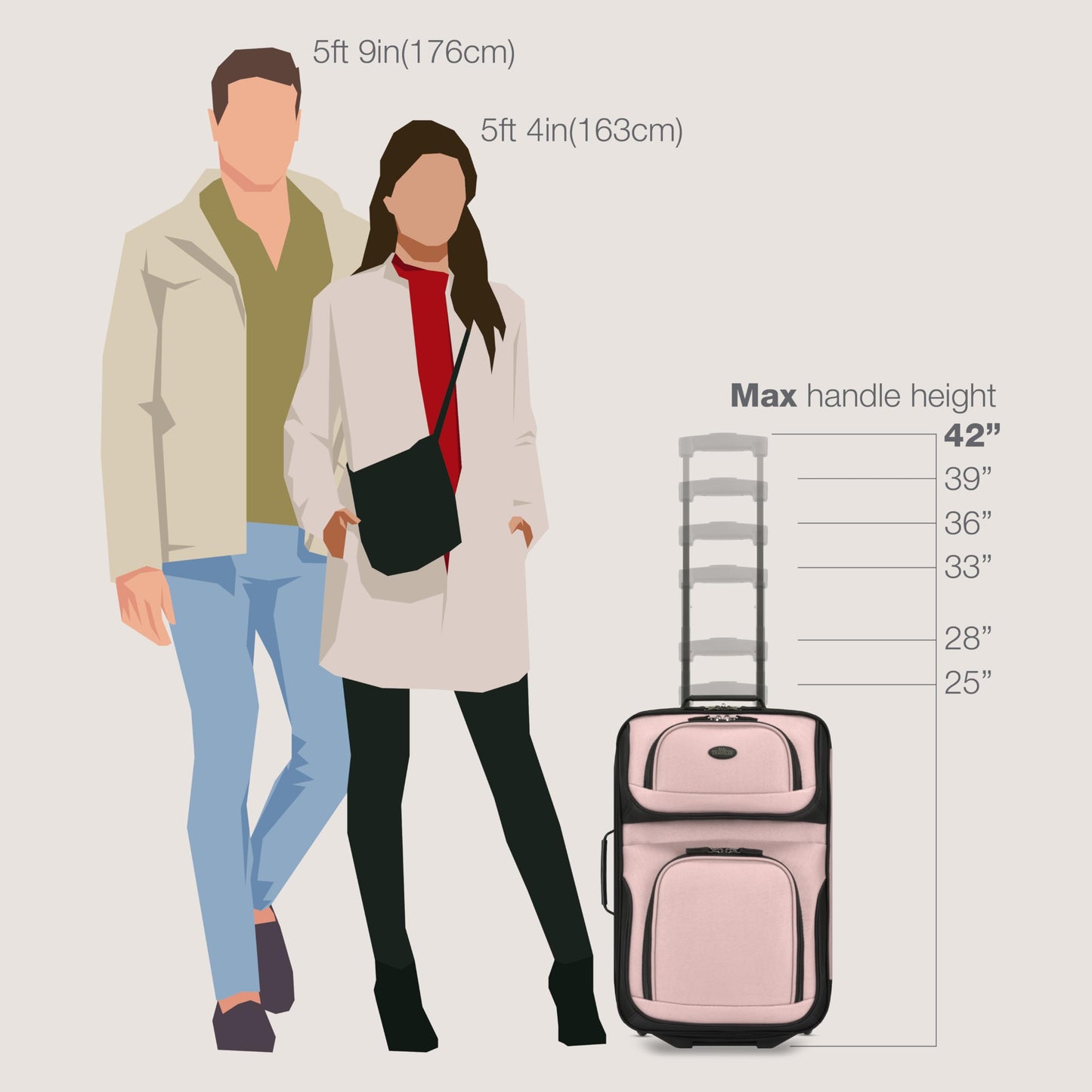 U.S. Traveler Rio Expandable Orange Carry-on