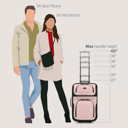 U.S. Traveler Rio Expandable Orange Carry-on