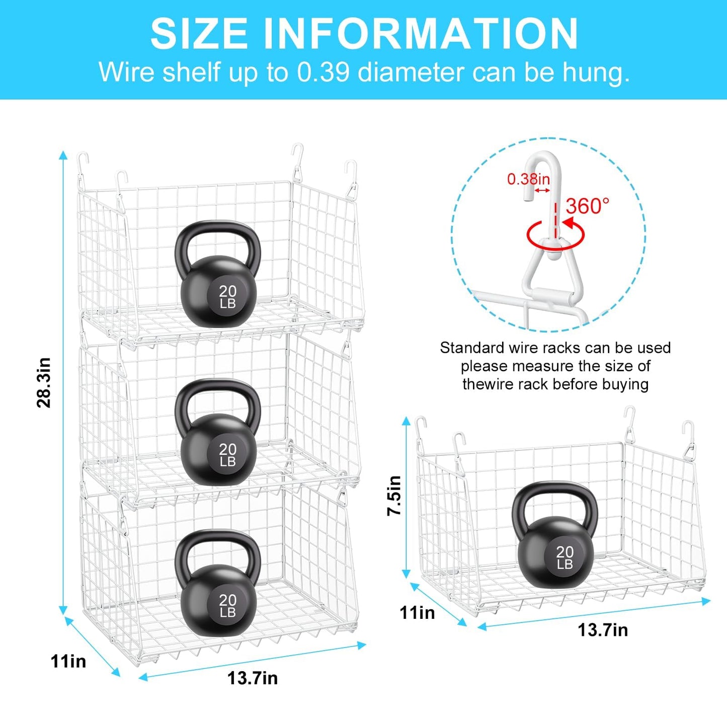 3-Tier Rotating Laundry Basket Organizer