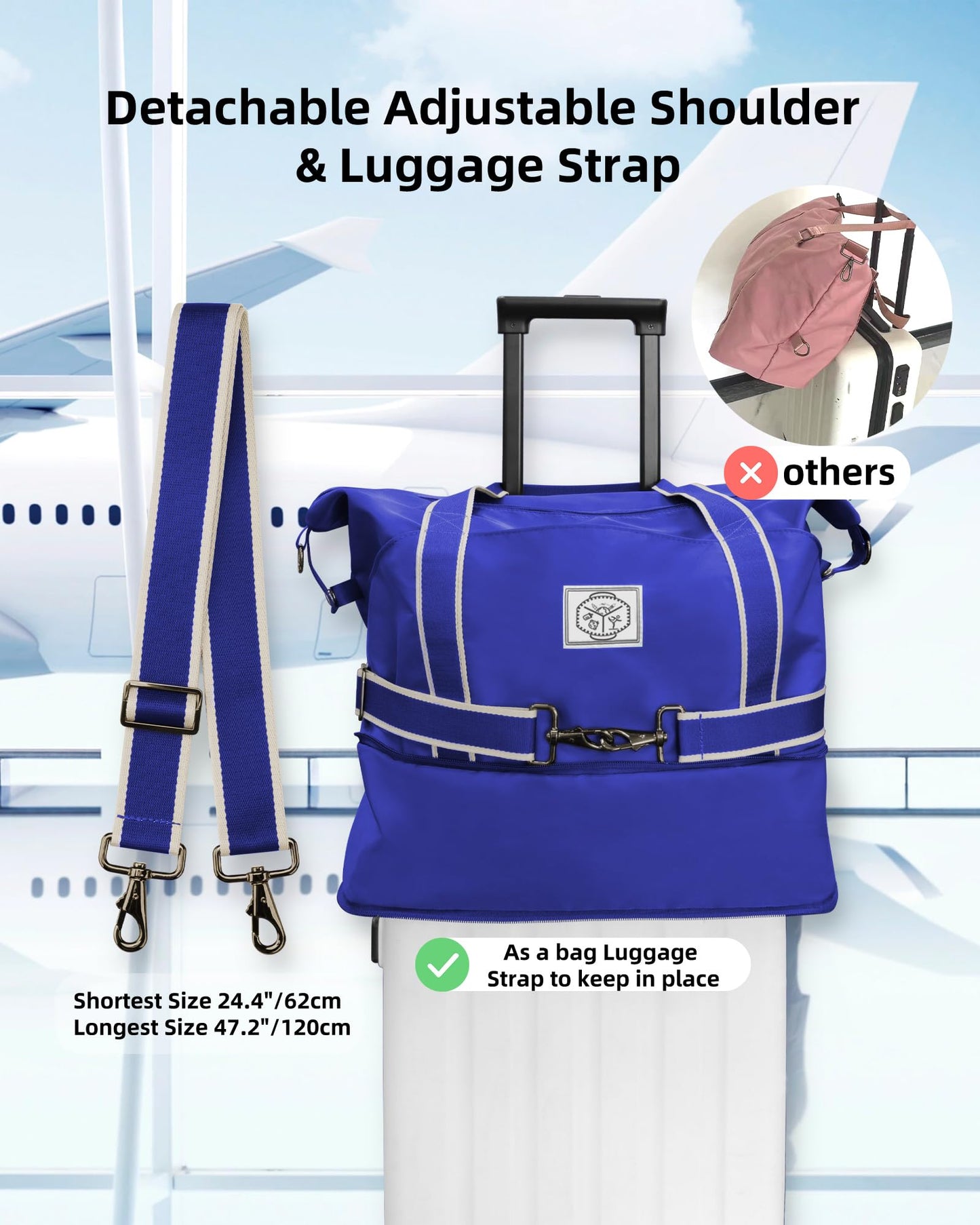 WALNEW Foldable Waterproof Travel Duffel Bag