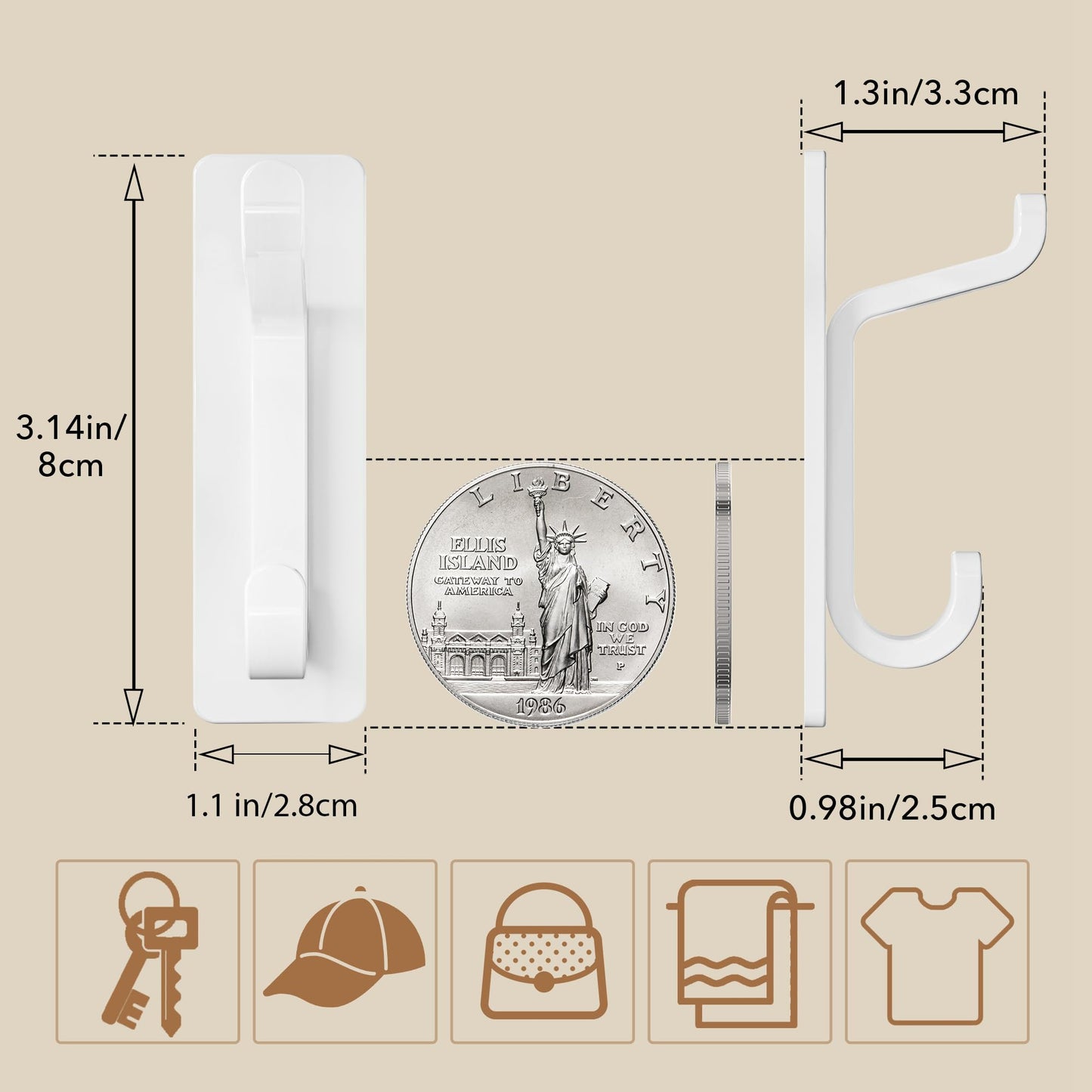 StickCoat Towel Hooks