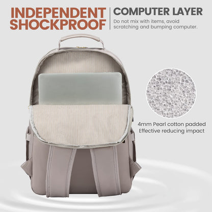 Chic Leather Laptop Backpack for Women - LoveVook