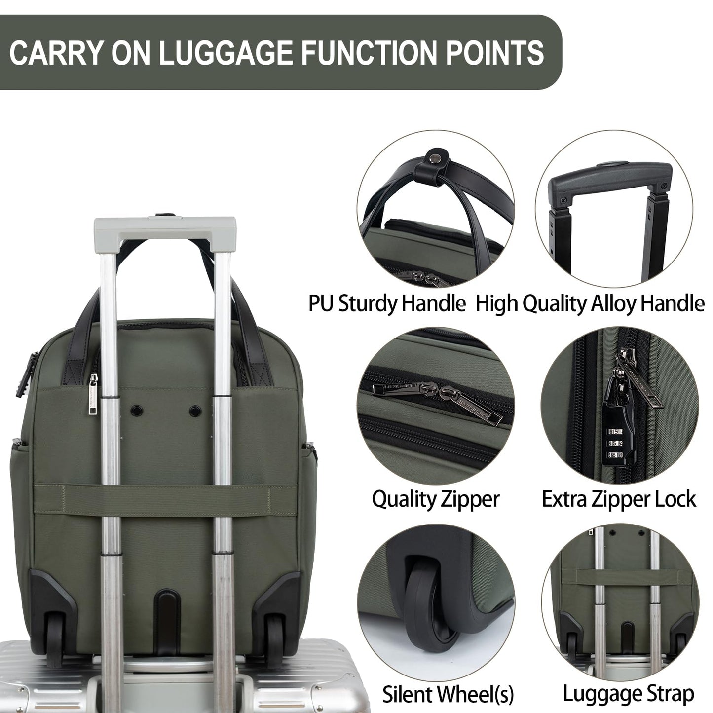 EMPSIGN 16 Wheeled Underseat Travel Bag
