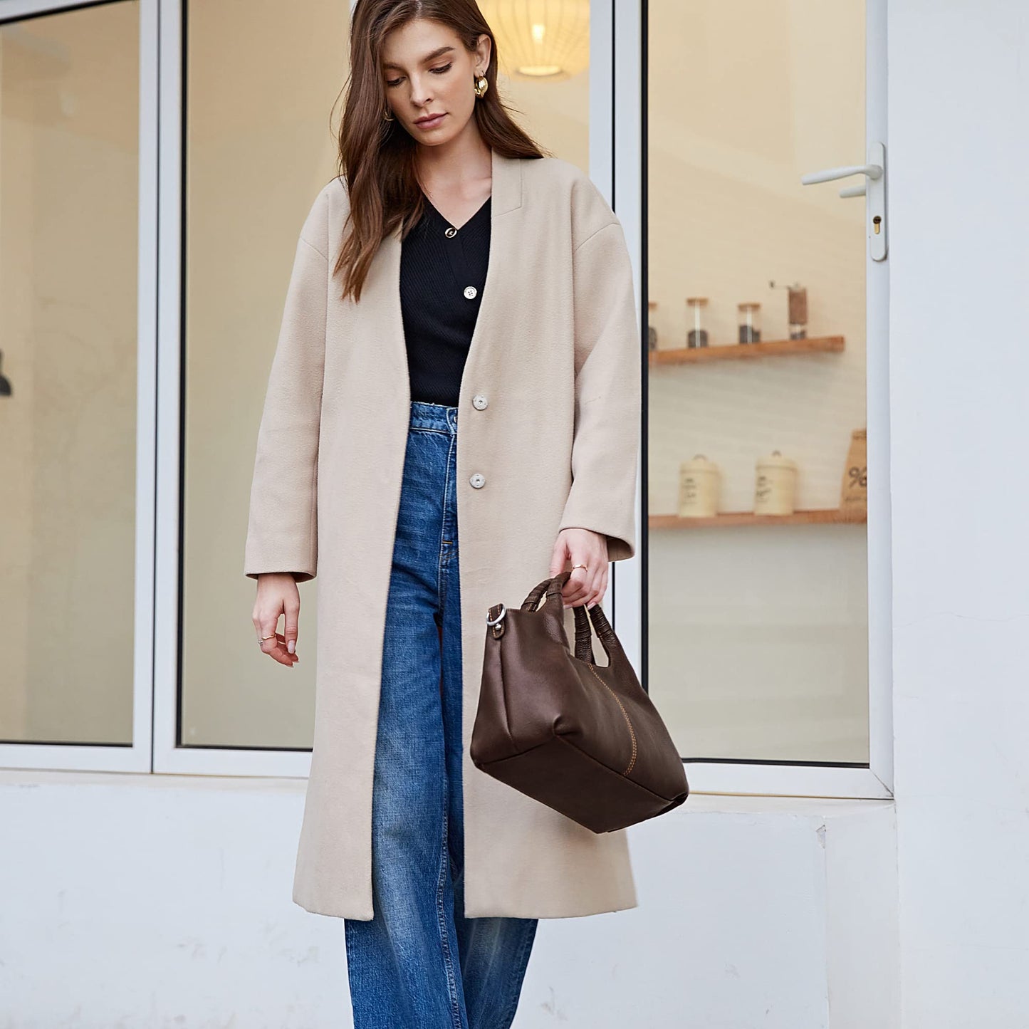 Iswee Luxe Leather Women's Medium Shoulder Tote