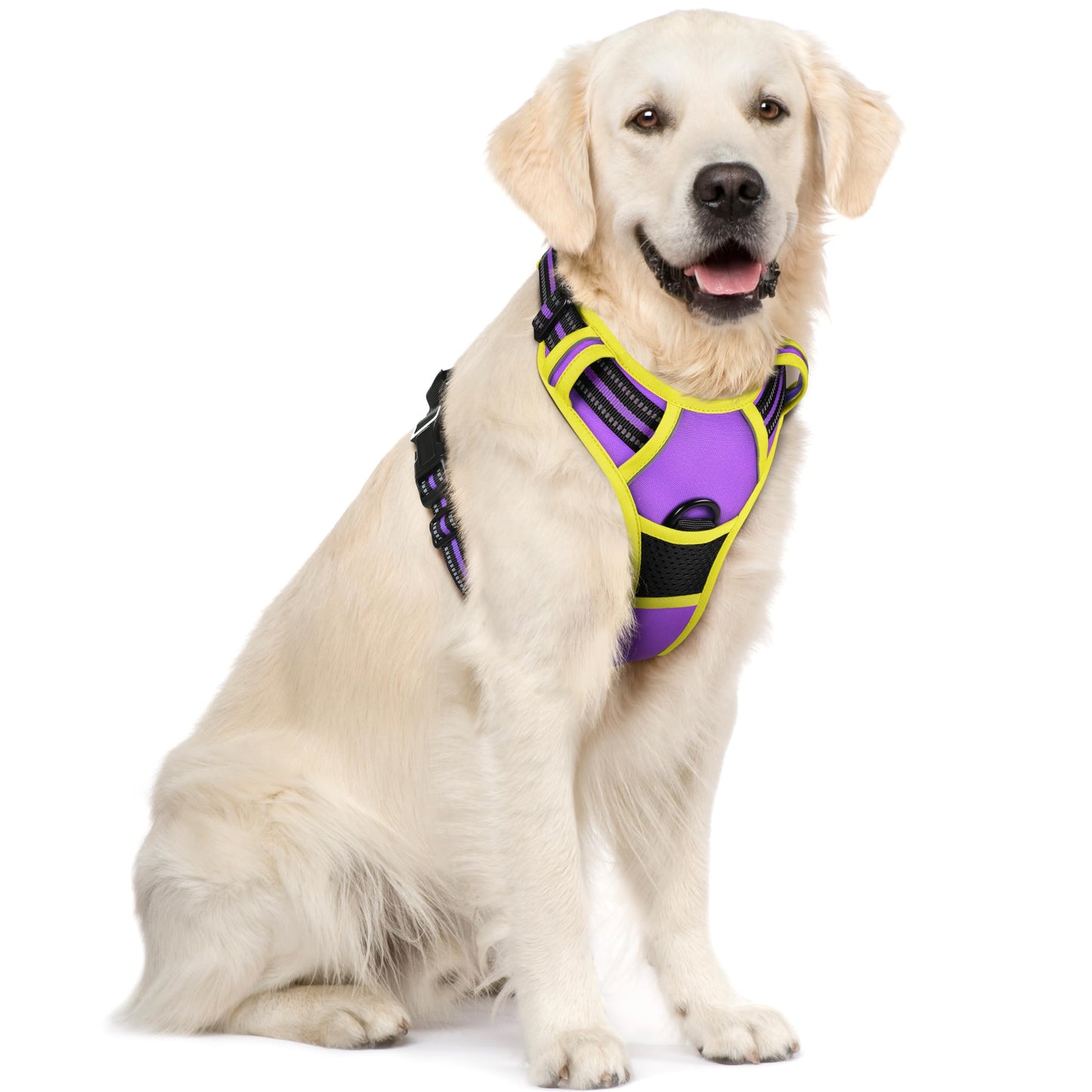 PawGuard No-Pull Reflective Dog Harness - Large Black
