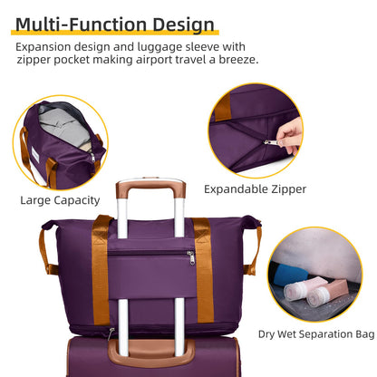 LARVENDER Expandable 5-Piece Spinner Luggage Set