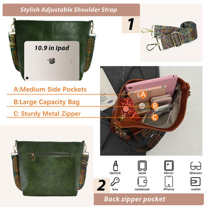 ChicHobo Vegan Leather Crossbody Bag with Strap