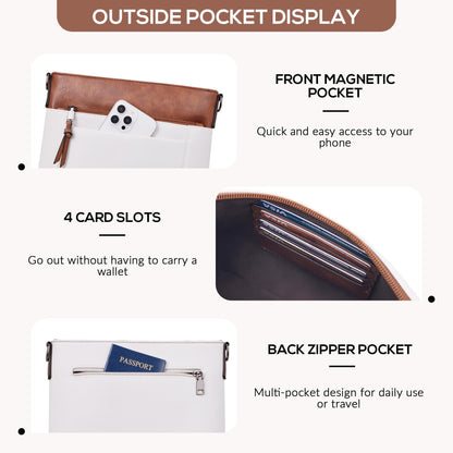 Chic Leather Crossbody with Card Slots for Women