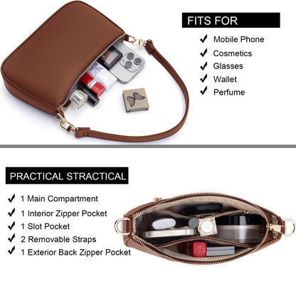 Retro Vegan Leather Shoulder Bag