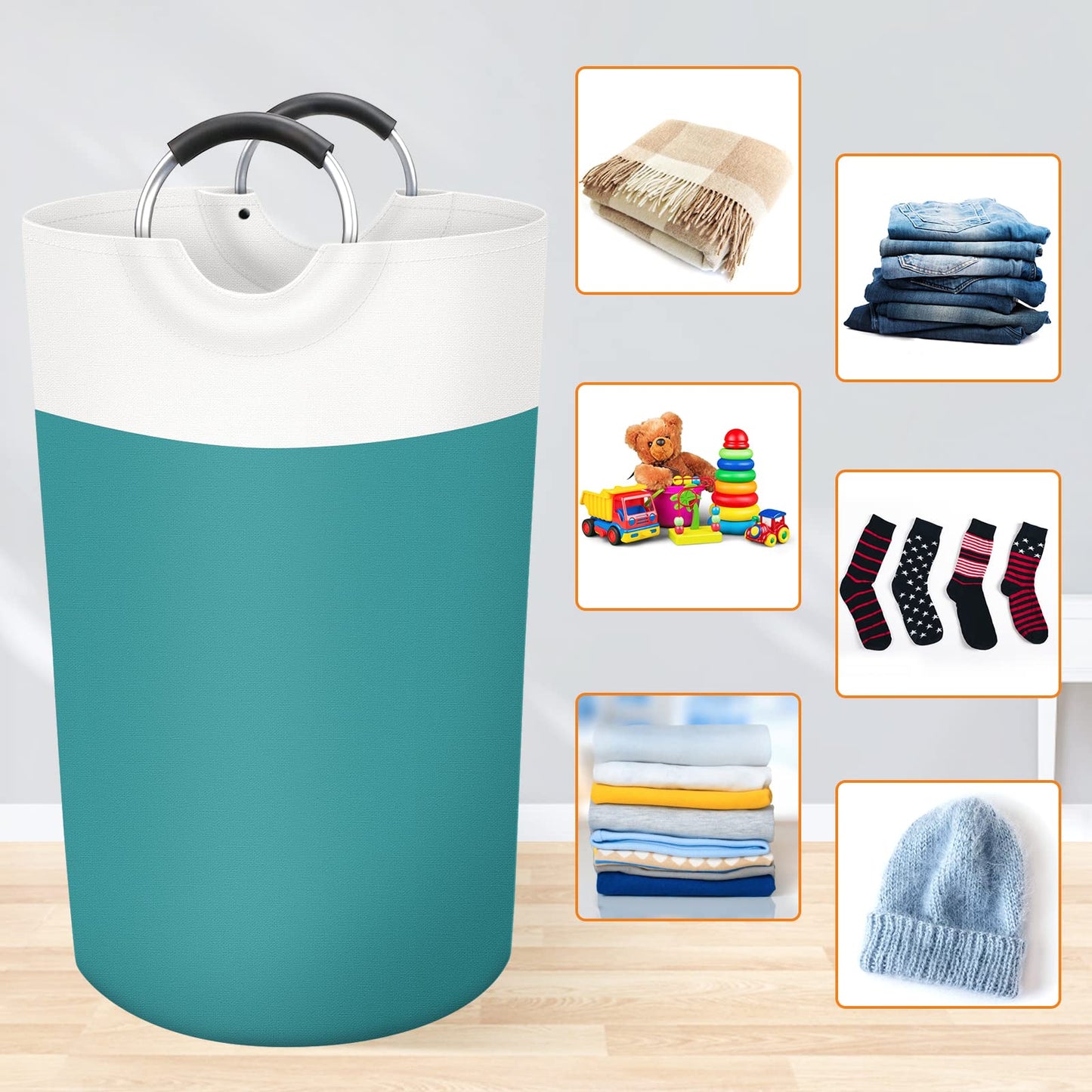 BlissTotes 90L Collapsible Laundry Hamper - Black