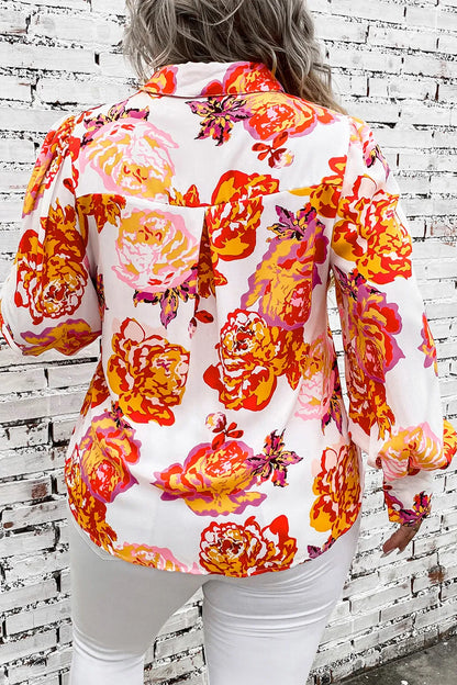 Plus Size Printed Long Sleeve Shirt - Premium Plus Size Shirts from Trendsi - Just $31! Shop now at Handbags Specialist Headquarter