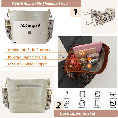 ChicHobo Vegan Leather Crossbody Bag with Strap