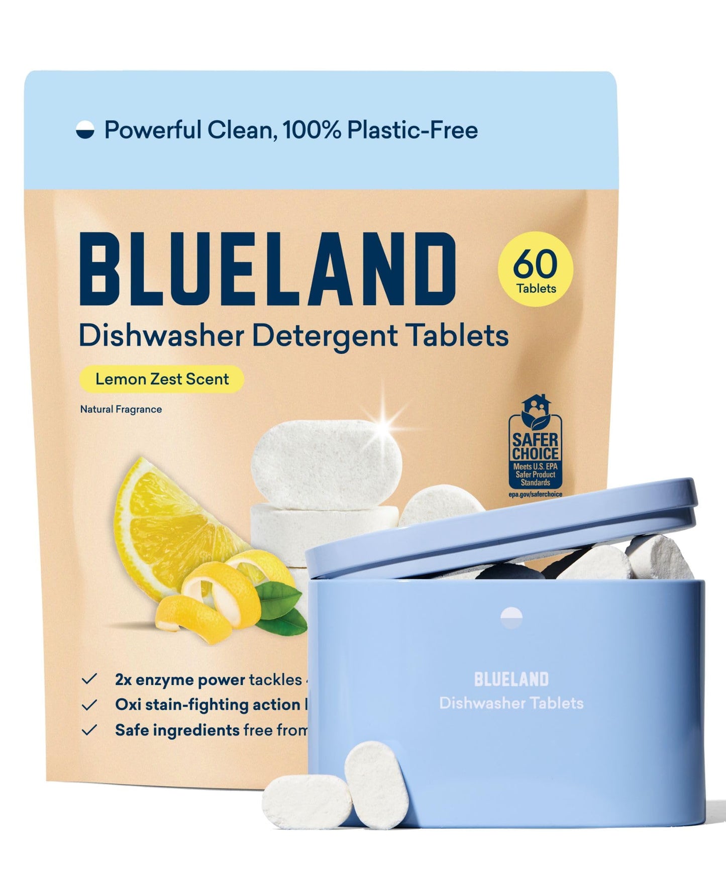 EcoClean Tabs: 60ct Plastic-Free Dishwasher Pods