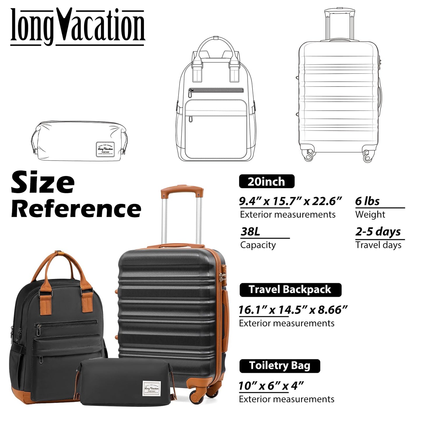 VoyagePro 6-Piece Hardshell Luggage Set