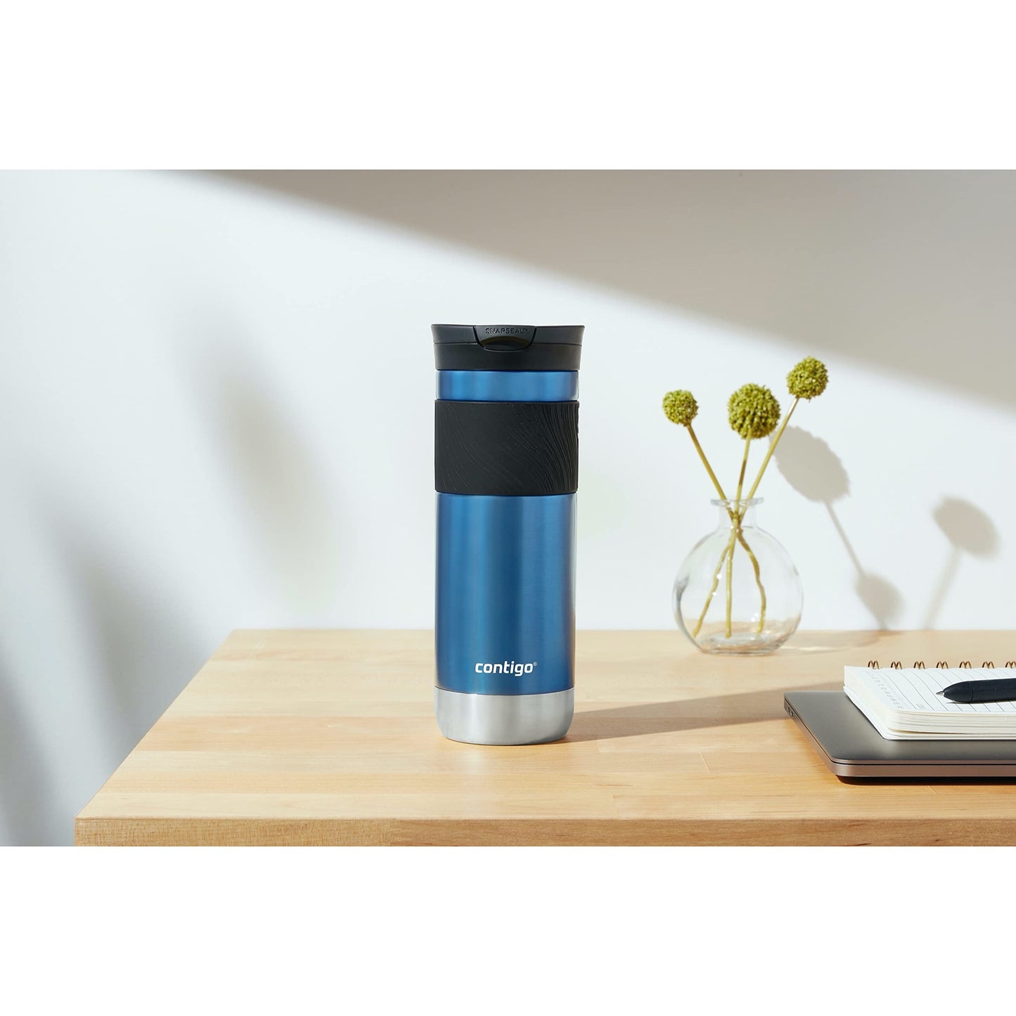 SNAPSEAL Grip Stainless Travel Mug 20oz - Blue/Berry