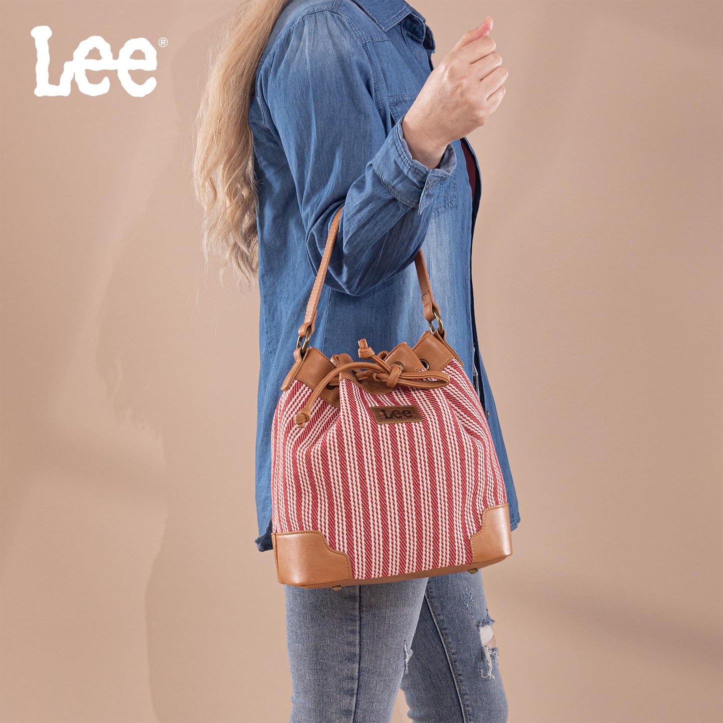 Montana West Lee Drawstring Hobo Bucket Bag